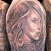 tattoo galleries/ - black and gray cover up angel - 58317